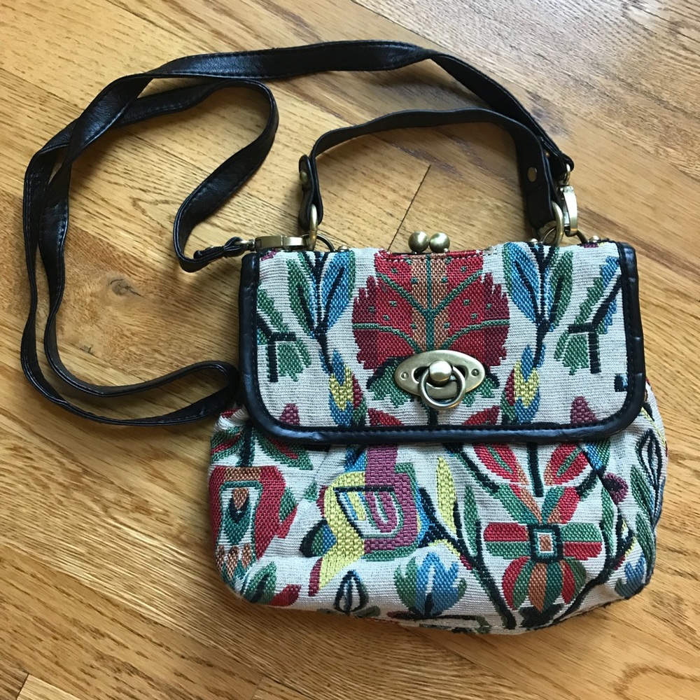 Forever 21 Embroidered Crossbody Purse